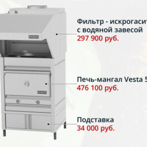 Печь-мангал 50 вариант комплектации базовая - Vesta